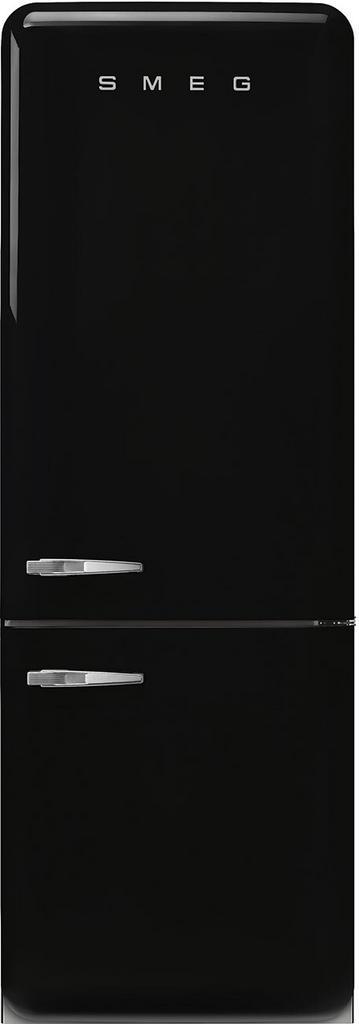 Smeg FAB38RBL6 retro jaren 50 koelkast - zwart - rechtsdraai, Witgoed en Apparatuur, Koelkasten en IJskasten, 200 liter of meer