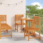 vidaXL Tuin Bistro Set 5 pcs Bruin Massief acaciahout, Tuin en Terras, Verzenden, Nieuw