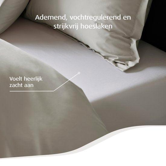 2dekans | Home by TEMPUR® Topper Hoeslaken - Wit – 180 x 200, Huis en Inrichting, Slaapkamer | Beddengoed, Wit, Zo goed als nieuw