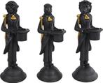 Sculptuur zwart poly l7,b8h23 cm a3 - Van Manen, Huis en Inrichting, Woonaccessoires | Kandelaars en Kaarsen, Nieuw, Verzenden