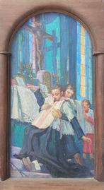 Franco Ferlenga (1916-2004) - Scena di Genere, Il Prete, Antiek en Kunst