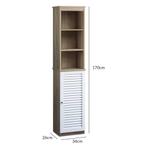 Badkamer Hoge Kast samen met Wastafelonderkast in bruin-wit, Huis en Inrichting, Verzenden, Nieuw