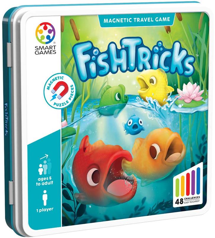 FishTricks Magnetisch Reisspel in Blik | Smart Games -, Hobby en Vrije tijd, Gezelschapsspellen | Bordspellen, Nieuw, Verzenden