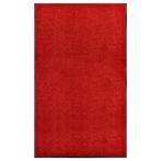 vidaXL Deurmat wasbaar 90x150 cm rood, Tuin en Terras, Deurmatten, Verzenden, Nieuw