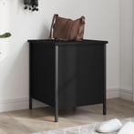vidaXL Opbergbankje 40x42,5x50 cm bewerkt hout zwart, Huis en Inrichting, Banken | Voetenbanken en Poefen, Verzenden, Nieuw
