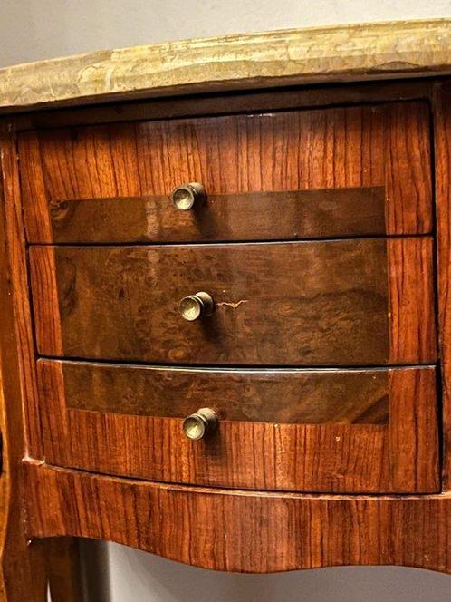 Wandtafel - Hout, Marmer - Een halve maan met plank, Antiek en Kunst, Antiek | Overige Antiek