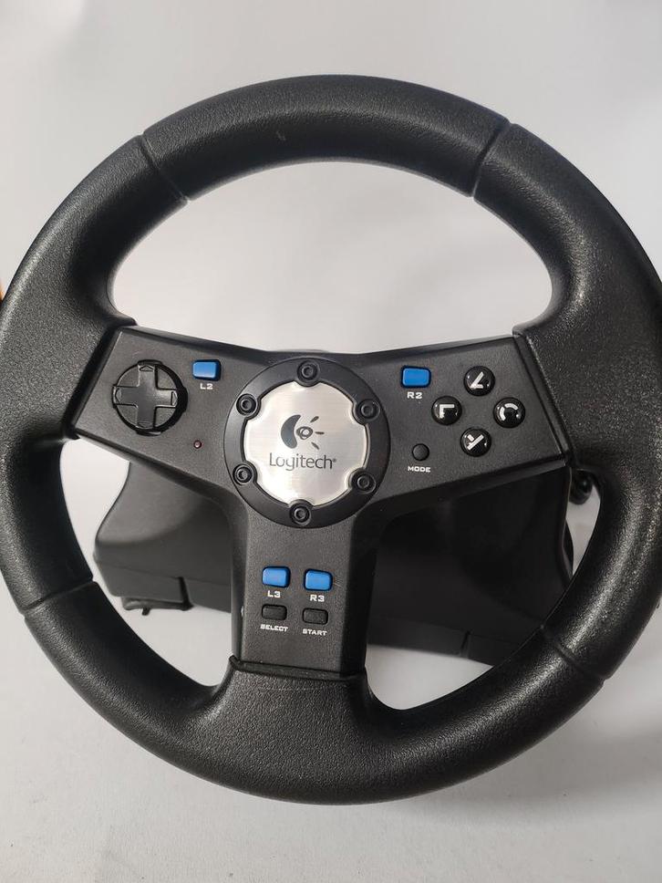 Logitech Rally Vibration Feedback Wheel Playstation 2, Spelcomputers en Games, Games | Sony PlayStation 2, Ophalen of Verzenden