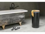 Brabantia Wasmand - met Deksel - 35 l - Matt Black/Kurken, Verzenden, Zo goed als nieuw