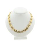 18 Krt. Bicolor gouden fantasie collier | 43,5 cm (witgoud), Sieraden, Tassen en Uiterlijk, Kettingen, Ophalen of Verzenden, Gebruikt