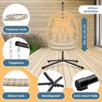 Egg Hangstoel - Binnen en buiten - Tot 150kg - Beige - KESSE, Huis en Inrichting, Fauteuils, Verzenden, Zo goed als nieuw