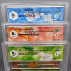 Pokémon - 3 Graded card - TRIS Starter -> Base Set:, Hobby en Vrije tijd, Verzamelkaartspellen | Pokémon, Nieuw