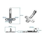 ProPlus Opschroefoog - Staal - 10 cm - Zilver - Type 0, Auto diversen, Aanhangwagen-onderdelen, Ophalen of Verzenden, Nieuw