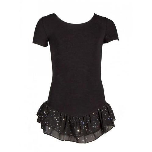 Zwart balletpakje voor meisjes - Mouwtjes - Glitterrokje -, Sport en Fitness, Ballet, Verzenden