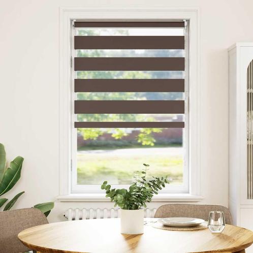 vidaXL Duo Rolgordijn 70x120cm Koffiebruin, Huis en Inrichting, Stoffering | Gordijnen en Lamellen, Bruin, Nieuw, Verzenden