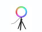 20cm Ringlamp / LED Ring Light RGB - Type: Q8, Nieuw, Verzenden