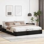 vidaXL Bedframe zonder matras 200x200 cm kunstleer zwart, Overige materialen, Verzenden, Zwart, Overige maten