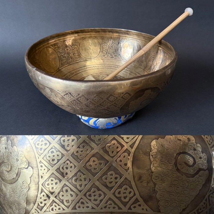 Klankschaal - Brons, Koper, Messing - 1980-1990 - Zeer groot, Antiek en Kunst, Kunst | Niet-Westerse kunst