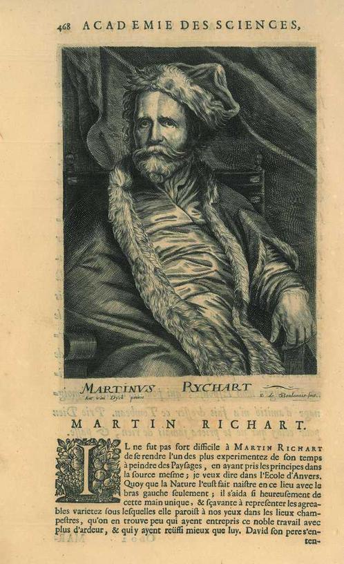 Portrait of Marten Ryckaert, Antiek en Kunst, Kunst | Etsen en Gravures