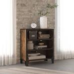 vidaXL Opbergkast 72x36x82 cm metaal en MDF rustiek bruin, Verzenden, Nieuw