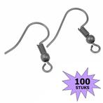 Fako Bijoux® - Oorbel Haakjes - Zwart - 100 Stuks, Verzenden, Nieuw