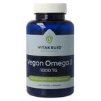 Vitakruid Vegan omega 3 1000 triglyceriden 300 DHA 100 EPA, Verzenden, Nieuw