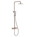 Opbouw regendouche 30cm hoofddouche thermostatisch mat rosé, Verzenden, Nieuw