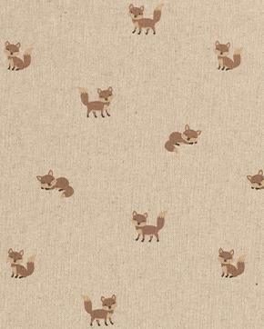 Panama Linnenlook Vosjes Naturel, Hobby en Vrije tijd, Stoffen en Lappen, Overige kleuren, Nieuw