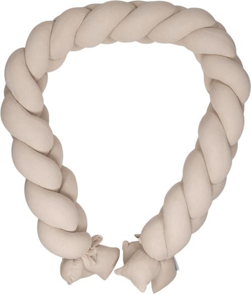 MamaLoes Soft Cotton Ecru 210 cm Braided Bedbumper ML020504, Kinderen en Baby's, Kinderkamer | Beddengoed, Nieuw, Verzenden