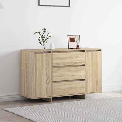 vidaXL Dressoir met lade Sonoma eiken 120 x 41 x 75 cm, Huis en Inrichting, Kasten | Dressoirs, Nieuw, Minder dan 50 cm, Overige houtsoorten