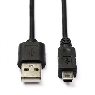 USB A naar mini USB kabel | 2 meter | USB 2.0 (Zwart), Computers en Software, Pc- en Netwerkkabels, Nieuw, Verzenden
