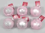 Kerstballen box decobal glasbal powder pink doos 12 st, Nieuw, Ophalen of Verzenden