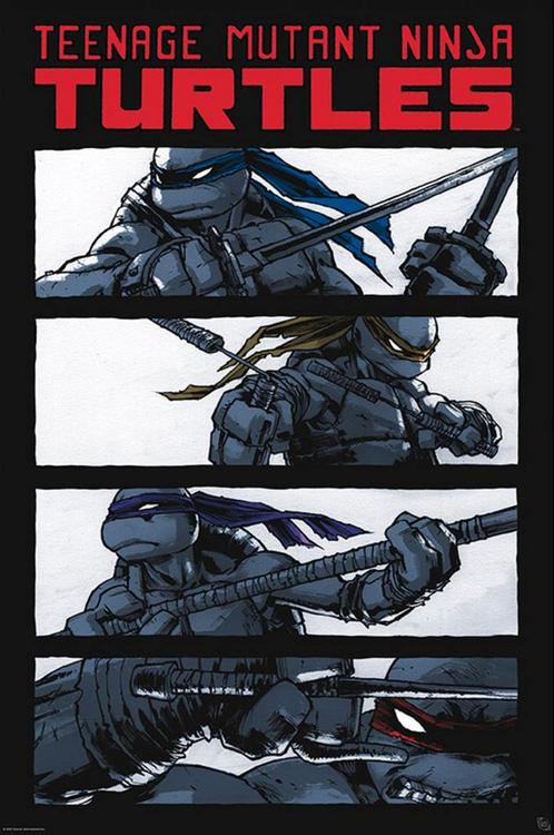 Poster TMNT Comics Black & White  61x91,5cm, Verzamelen, Posters, Nieuw, A1 t/m A3, Verzenden