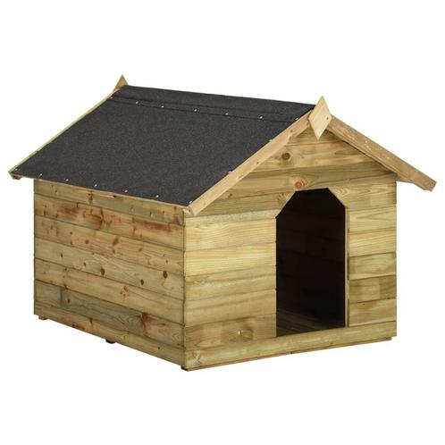 vidaXL Hondenhok met opklapbaar dak geïmpregneerd grenenhout, Dieren en Toebehoren, Hondenhokken, Nieuw, Verzenden