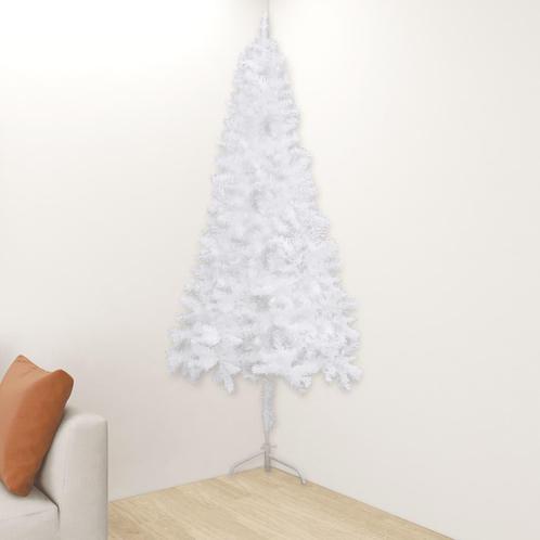 vidaXL Kunstkerstboom hoek 210 cm PVC wit, Diversen, Kerst, Nieuw, Verzenden