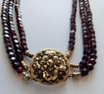 Ketting met hanger - 14 karaat Geel goud Granaat - Antiek