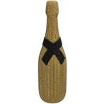 Ornament Champagnefles Goud 12x12x40cm, Huis en Inrichting, Woonaccessoires | Vazen, Nieuw, Verzenden
