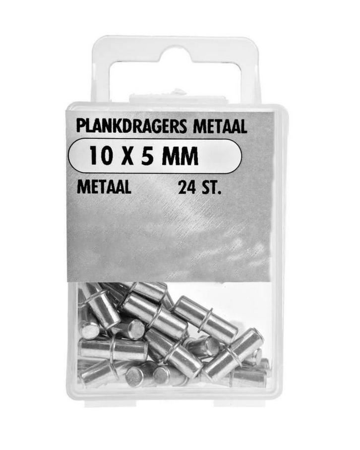 Doosje met 24 plankdragers, metalen pinnen, 5x10 mm, Doe-het-zelf en Verbouw, Gereedschap | Handgereedschap, Nieuw, Ophalen of Verzenden