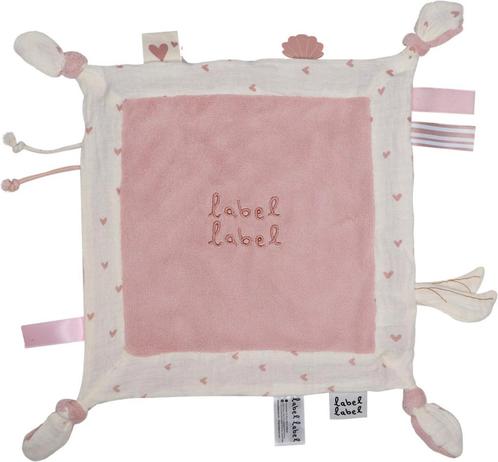 Label Label Hartjes Roze Knuffeldoekje LLPL-02690, Kinderen en Baby's, Speelgoed | Knuffels en Pluche, Nieuw, Verzenden
