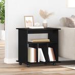 vidaXL Rolling Kast met wiel Zwart Eiken 60 x 45 x 55 cm, Huis en Inrichting, Kasten | Overige, Verzenden, Nieuw