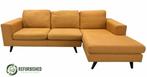 Refurbished 4-zits hoekbank oker geel UMIX 6 mnd garantie!, 250 tot 300 cm, Gebruikt, Hoekbank, 150 cm of meer