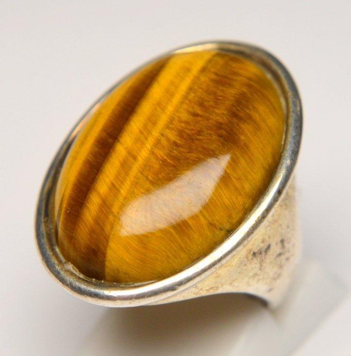 Zonder Minimumprijs - Ring 925 Zilver - 1973 Kattenoog, Sieraden, Tassen en Uiterlijk, Ringen