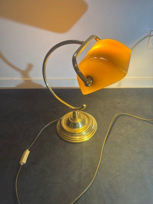 Bureaulamp - Messing, Glas, Antiek en Kunst, Curiosa en Brocante