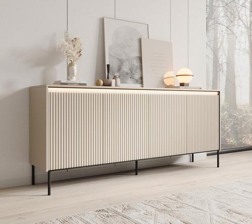 Meubella Dressoir Timoteo beige 190 cm, Huis en Inrichting, Kasten | Dressoirs, 25 tot 50 cm, Nieuw, 150 tot 200 cm, Verzenden