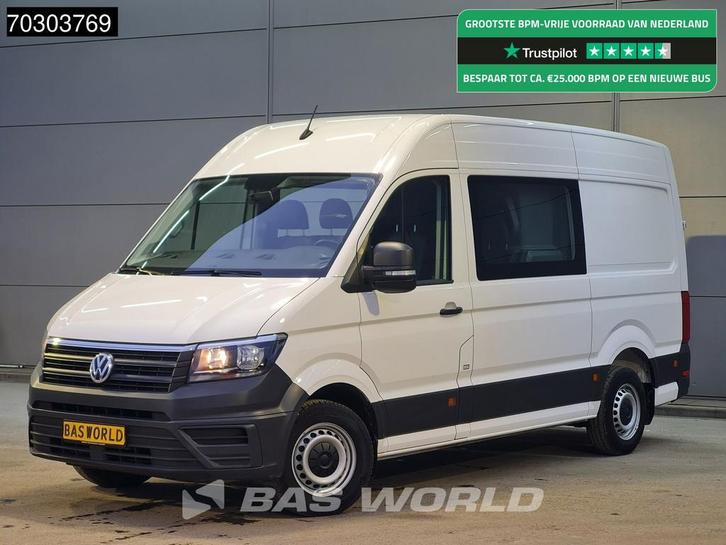 Volkswagen Crafter 102pk Dubbel Cabine L3H3 Trekhaak Navi Ai, Auto's, Bestelauto's, Lease, Handgeschakeld, Financial lease, Wit