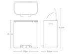 Brabantia Bo Prullenbak - 2 x 30 liter - Afvalscheiding -, Huis en Inrichting, Woonaccessoires | Prullenbakken, Verzenden, Zo goed als nieuw