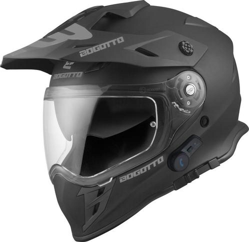 Bogotto H331 BT Bluetooth Mat Zwart Enduro Helm, Motoren, Kleding | Motorhelmen, Offroadhelm, Heren, XS, Nieuw met kaartje, Overige merken