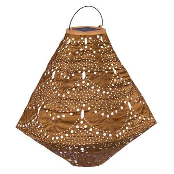 Luna solar lampion Pentagon met LED – 300x300mm – Gold | beschikbaar voor biedingen
