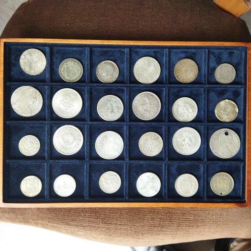 Wereld. Interessante e corposo lotto si 24 monete in ARGENTO, Postzegels en Munten, Munten | Europa | Niet-Euromunten