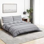 vidaXL Dekbedovertrekset 200x200 cm katoen grijs, Verzenden, Nieuw, Grijs
