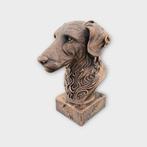 Bust of a Lurcher statue - home decor dog lover gift him her, Verzenden, Nieuw